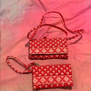New Vera Bradley wristlet & crossbody 100%Auth